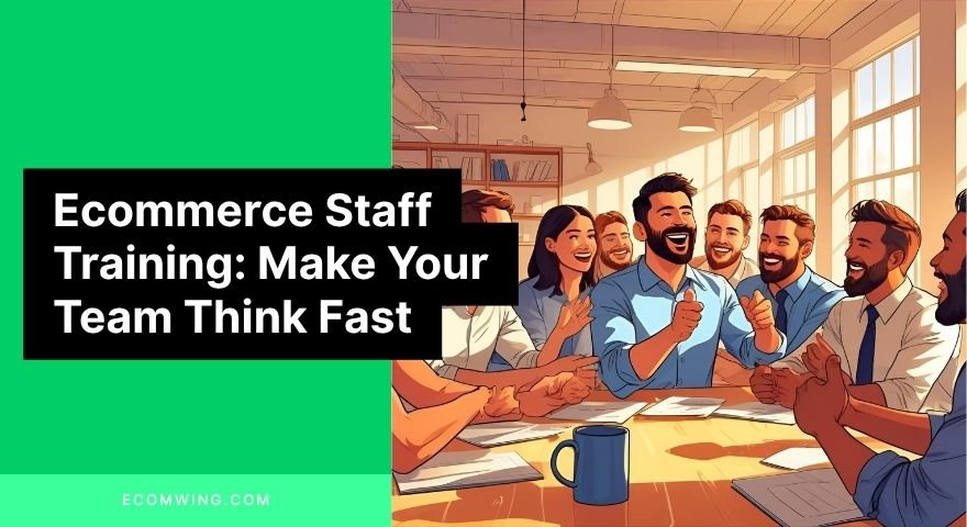 Illustration of an ecommerce manager teaching team the 131 Method during ecommerce staff training session.