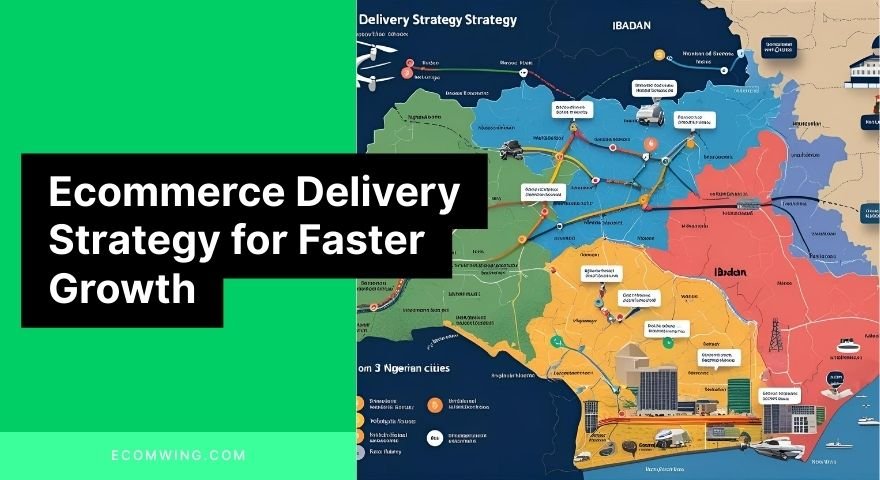 Map showing Ecommerce Delivery Strategy focusing on 3 Nigerian cities for faster growth