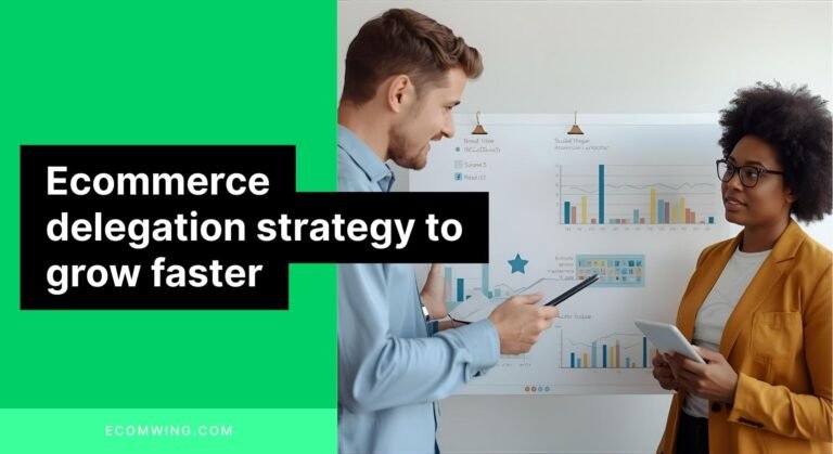 Business owner explaining Ecommerce delegation strategy with team structure