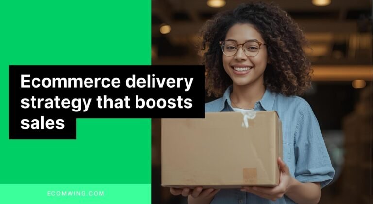 Customer receiving package fast with Ecommerce delivery strategy in action