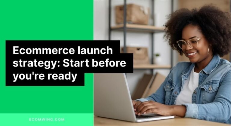 Entrepreneur publishing a simple online store, an Ecommerce launch strategy focused on action over perfection.