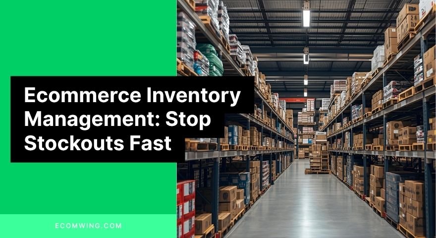 Dashboard tracking Ecommerce inventory management with DSA and stock levels for a fast-moving product