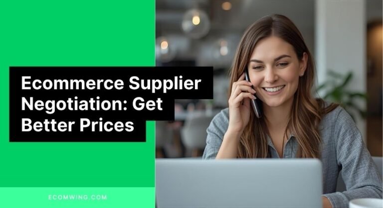 Entrepreneur negotiating with supplier via phone and WhatsApp; Ecommerce supplier negotiation for better pricing, trial orders, faster delivery.