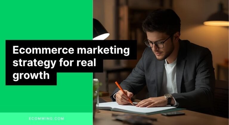 Marketer crafting a story-led ad creative that applies an Ecommerce marketing strategy to turn an average product into a must-buy