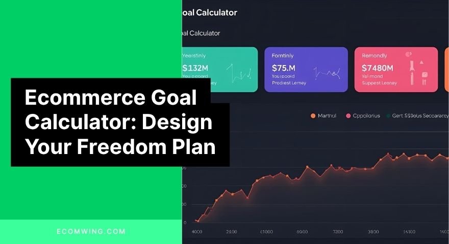 Dashboard showing Ecommerce Goal Calculator breaking ₦10M yearly income into monthly product sales targets for a focused Ecommerce plan.