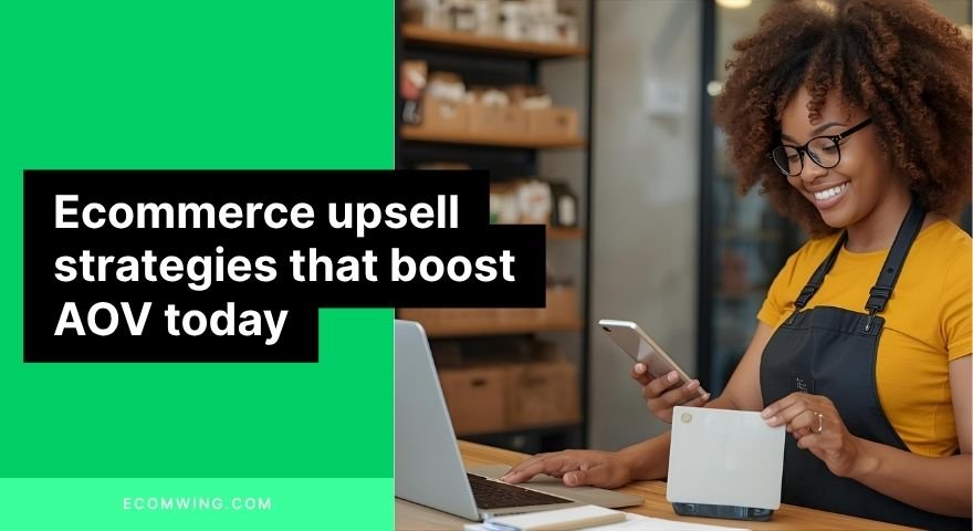 Store rep offering a matching bundle at checkout, Ecommerce upsell strategies in action to increase AOV without extra ads.