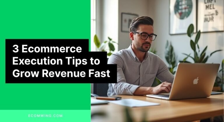 Ecommerce owner reviewing unexecuted product ideas on screen, illustrating ecommerce execution tips for faster growth